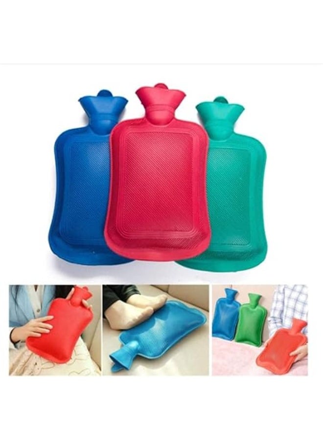 قربة مياه ساخنة مطاطية سعة 2000 مل مع غطاء ناعم، كمادة حرارية لتخفيف آلام العضلات وتقلصات الدورة الشهرية وتدفئة الجسم - Image 3